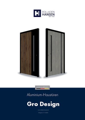 Katalog Gro Design<br>Aluminium-Haustüren
